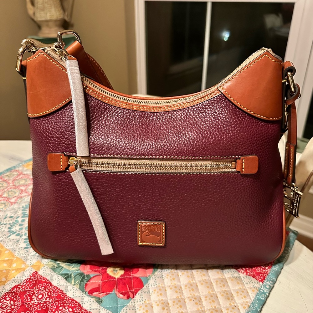Dooney & Bourke Bordeaux Shoulder Bag with Hobo Design with matching wallet